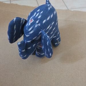 Blue Patterned Elephant Plush